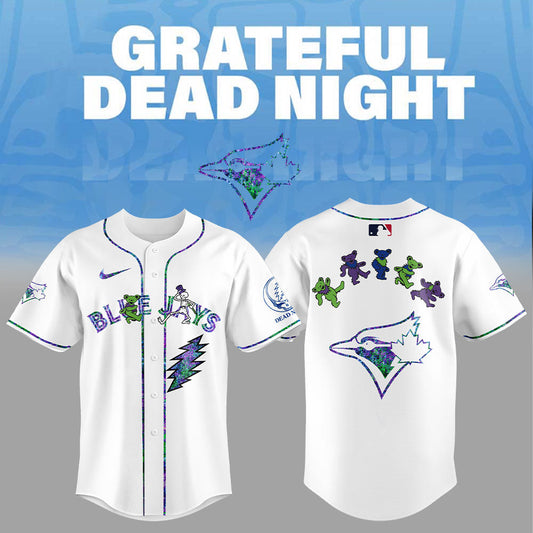 Toronto Blue Jays Grateful Dead Night Jersey Flat Cap Set