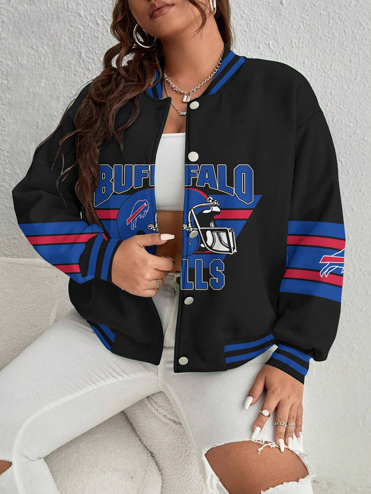 Buffalo Bills Women's Long Pass Full- Snap Casual Jacket