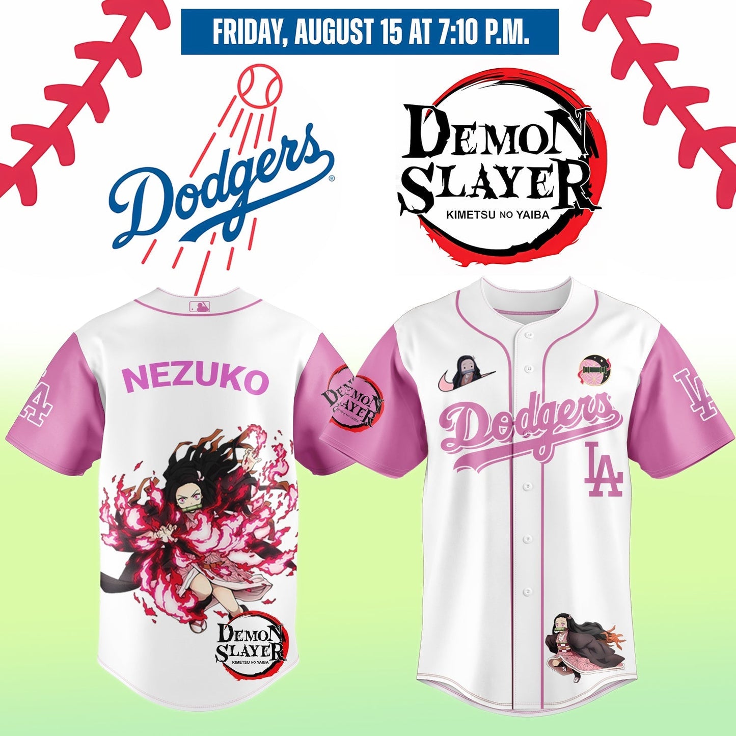 LA vs Demon slayer Kamado Nezuko JERSEY