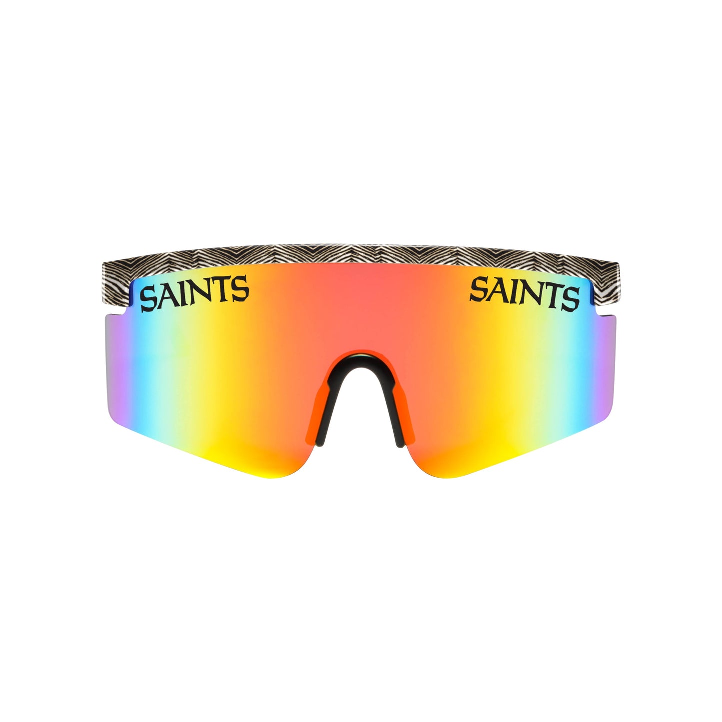FOCO X Zubaz NFL Collab 90s Retro Swag Sunglasses, New Orleans Saints