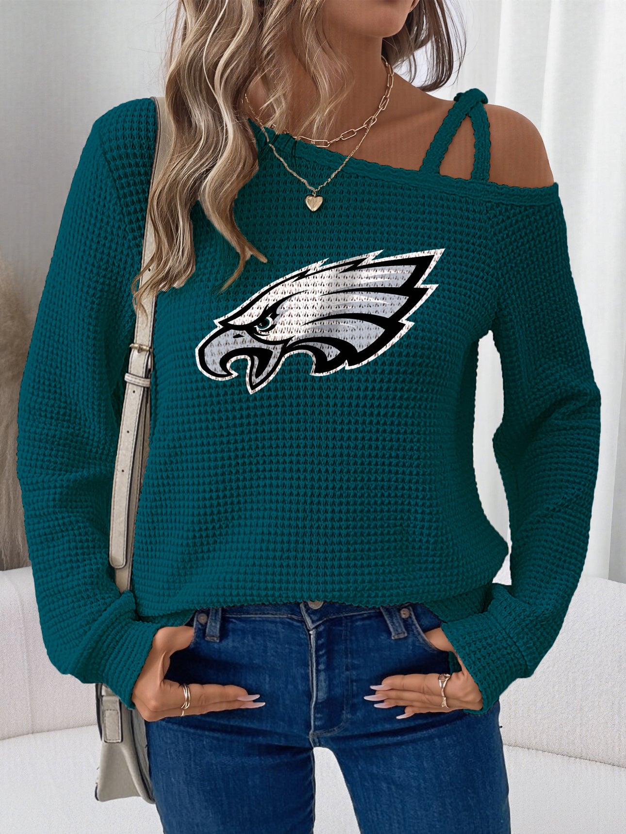 Asymmetric Off-Shoulder Women's Sweatshirt