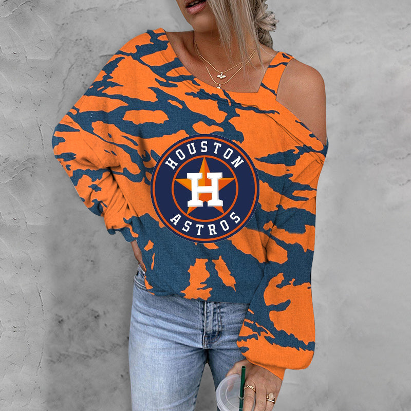 ASYMMETRICAL NECK SHIFT CASUAL LONG SLEEVE TOP