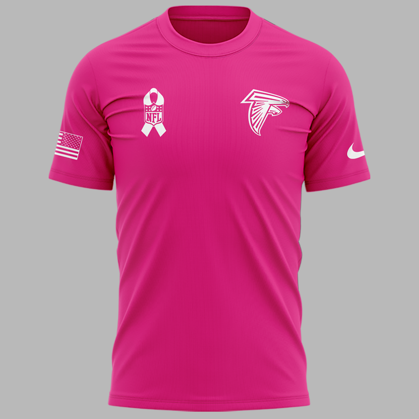 Atlanta Falcons Breast Cancer Awareness Pink Tshirt 2025