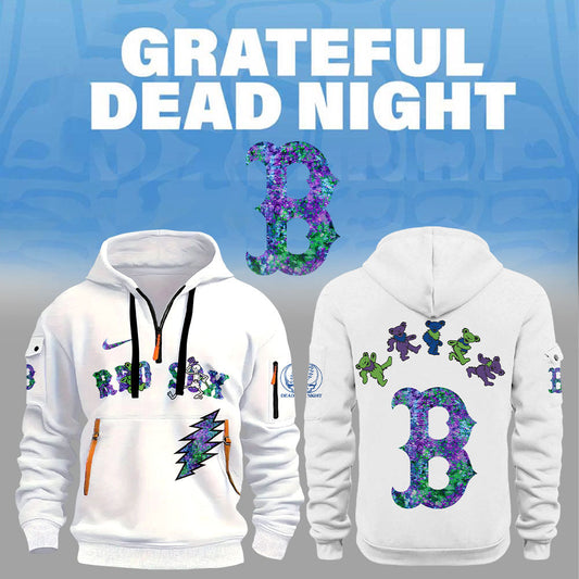 Boston Red Sox Grateful Dead Night Zip Long Sleeve Hoodie