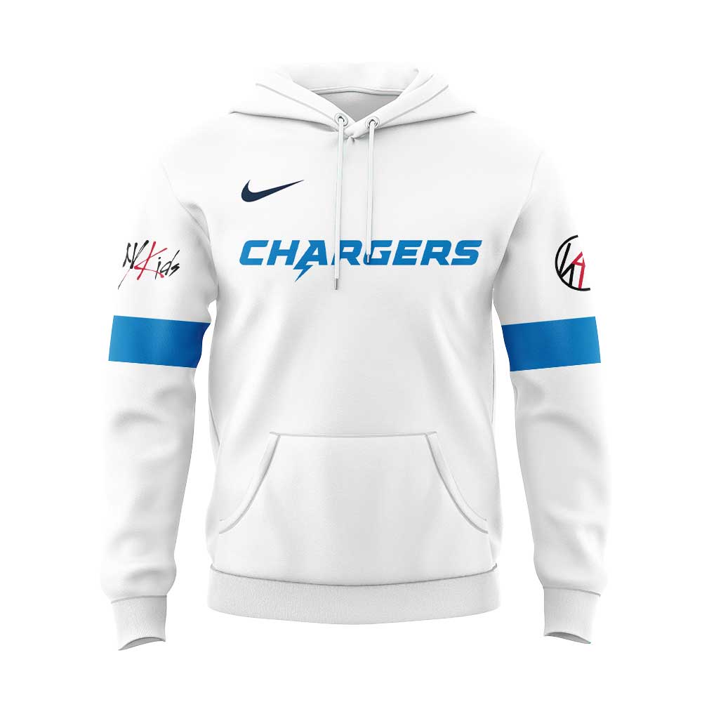Limited Edition Los Angeles Chargers x ATE Show Signature White Hoodie
