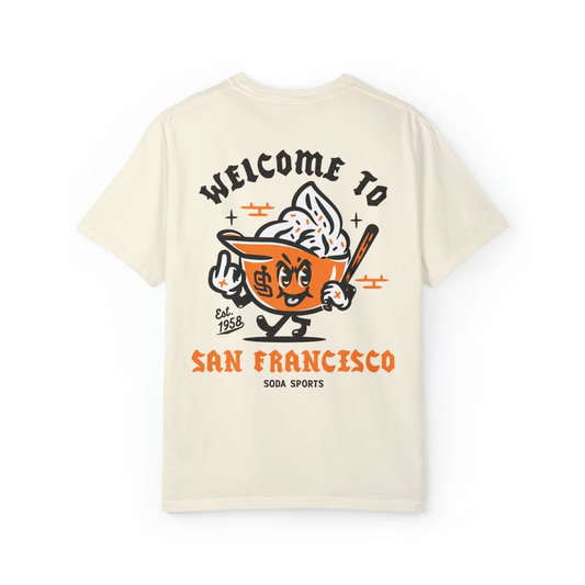 ( 3 colors)San Francisco Giants Soft Serve Welcome unisex t-shirt