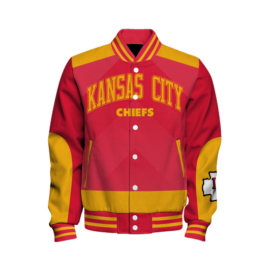 Kansas City Chiefs Football Team 2025 - 26 Stay Ahead Of The Trend Unisex Varsity Jacket