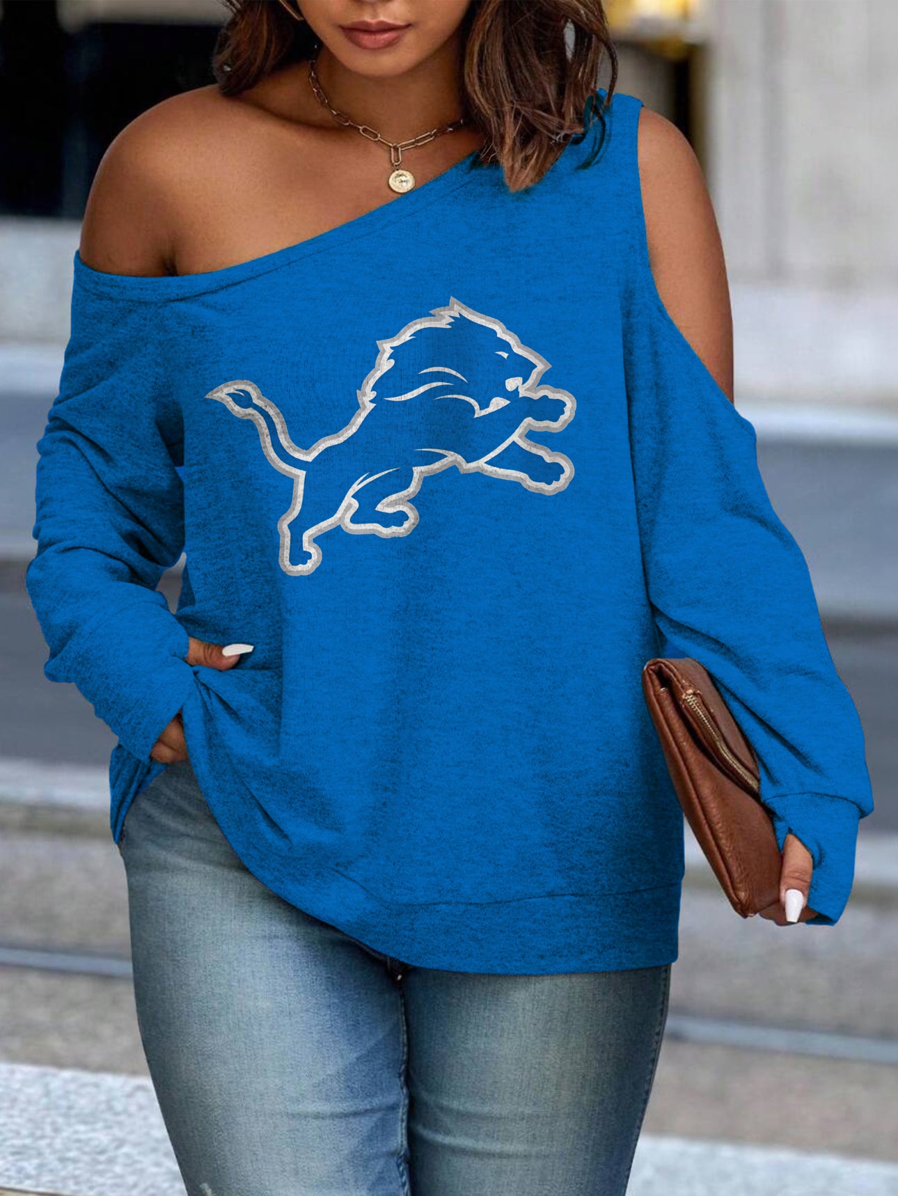 Asymmetric Off-Shoulder Women's Sweatshirt