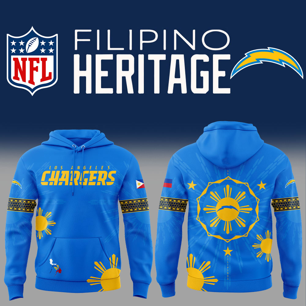 Los Angeles Chargers Filipino Heritage Blue Hoodie