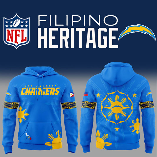 Los Angeles Chargers Filipino Heritage Blue Hoodie