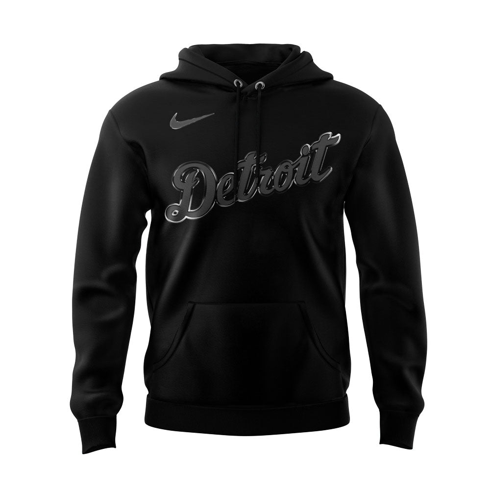 Limited Edition Detroit Tigers Back In Black Hoodie