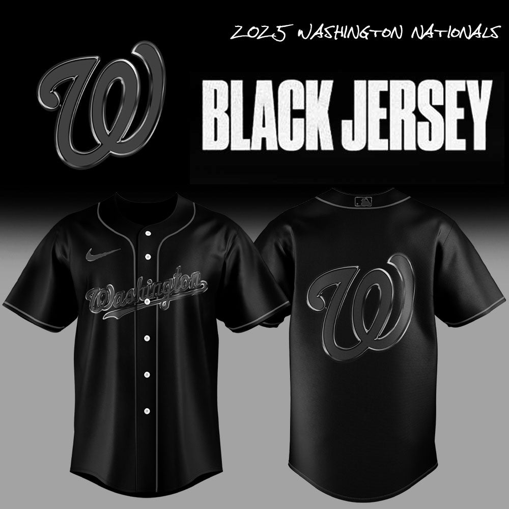 Limited Edition Washington Nationals Back In Black Jersey