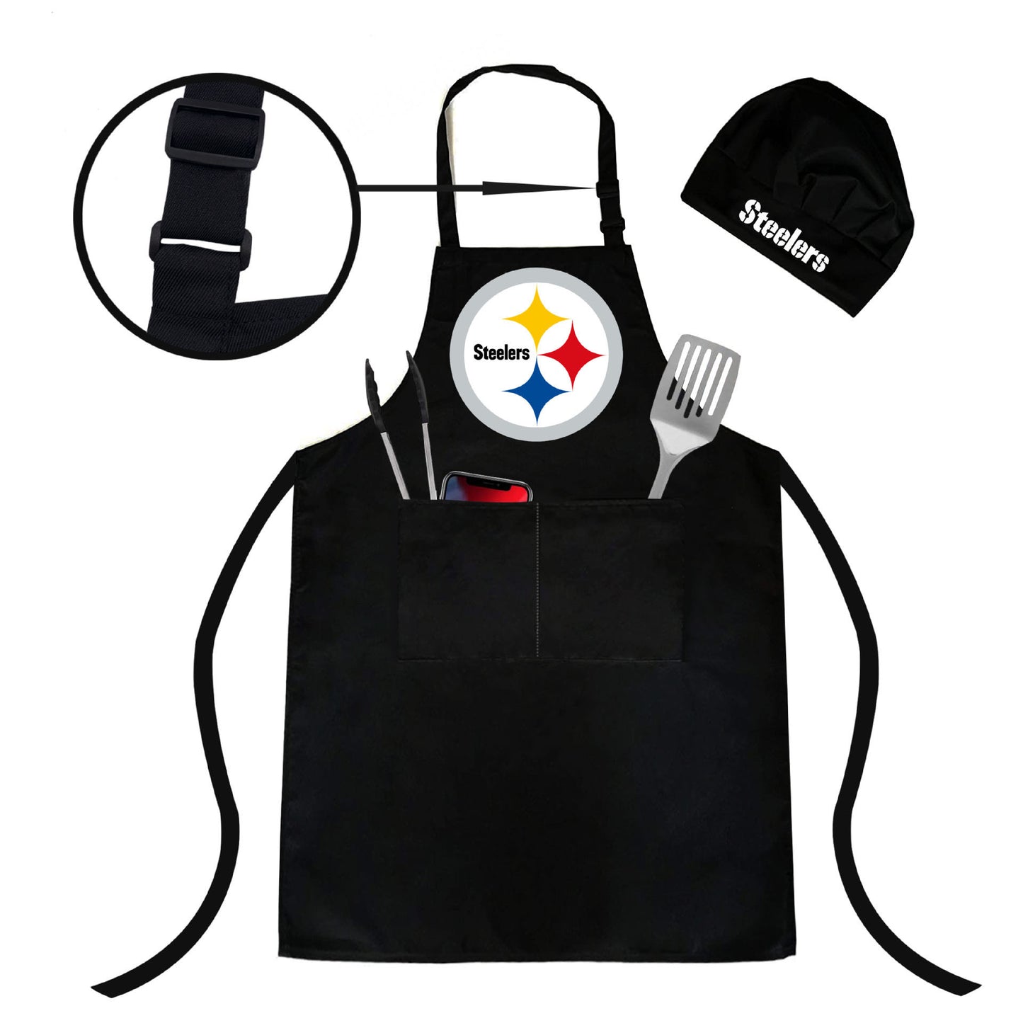 Waterproof Apron Kitchen Apron and Chef Hat Apron Set