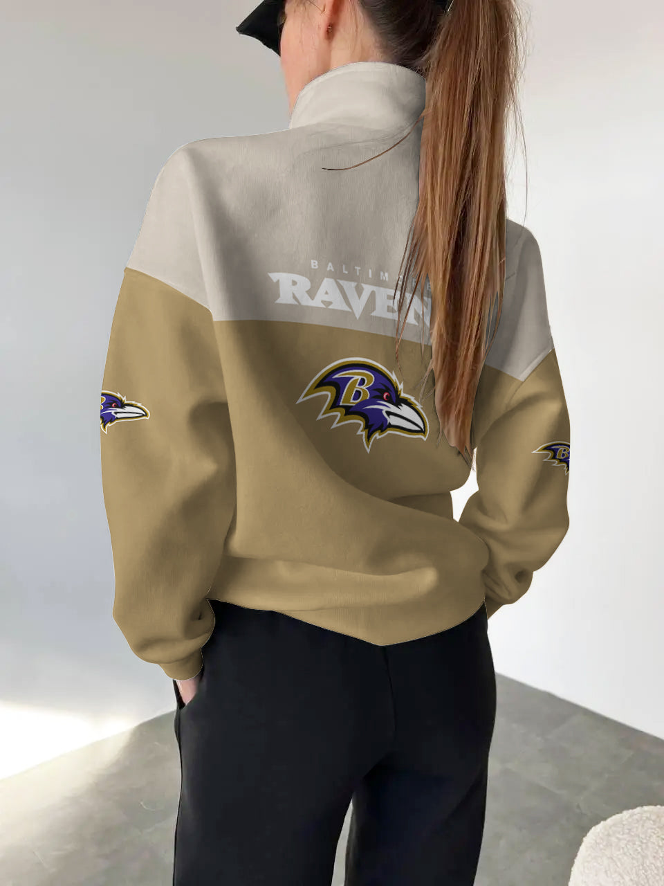Baltimore Ravens  2025 New Design Casual Snap  Mockneck Pullover