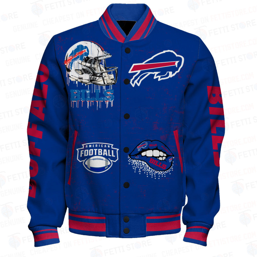 Buffalo Bills National Football League Print Varsity Jacket STM V6