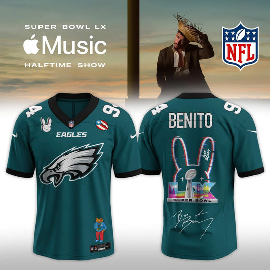 Philadelphia Eagles Bad Bunny 2026 Super Bowl LX Customized Jersey