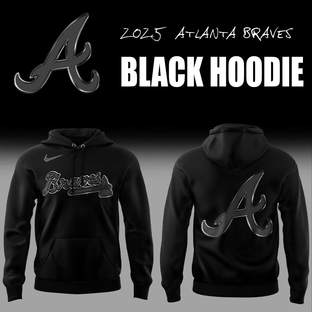 Limited Edition Atlanta Braves Back In Black Hoodie