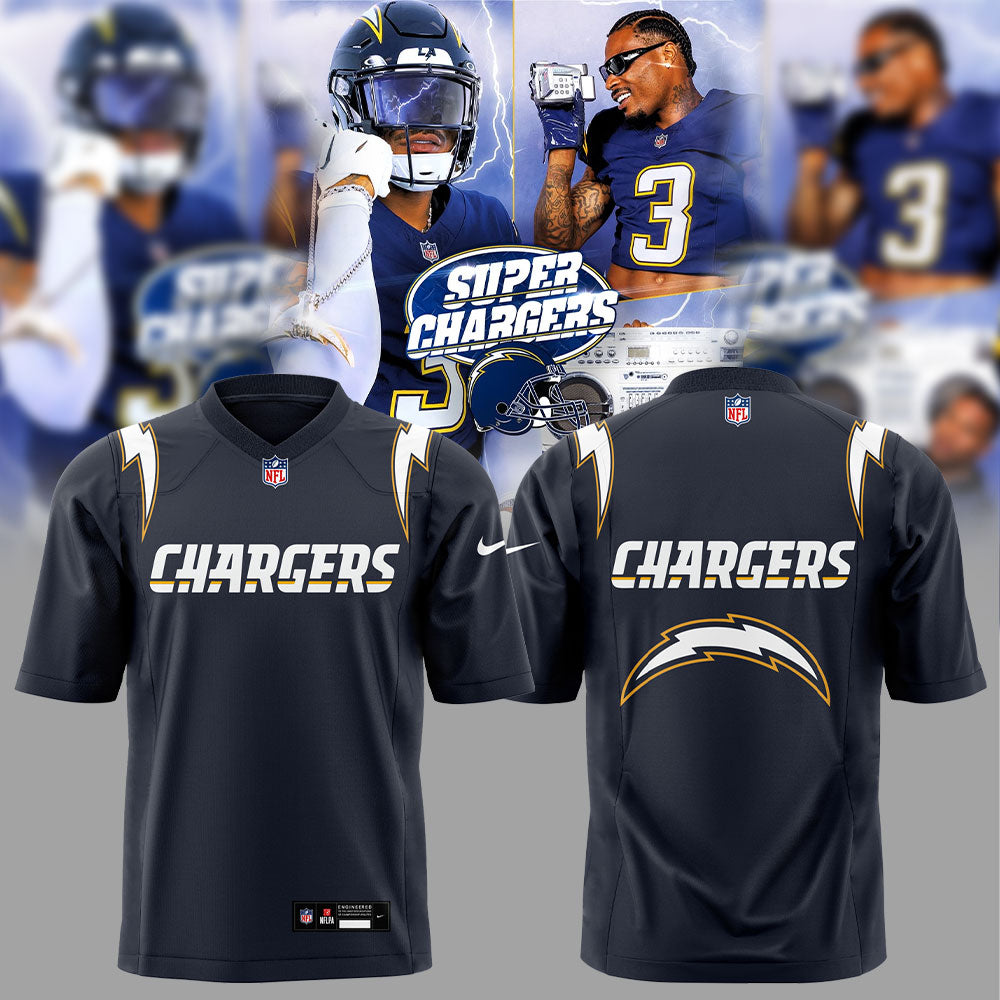 Limited Edition L.A Chargers Super Chargers Navy Uniforms 2025 Jersey