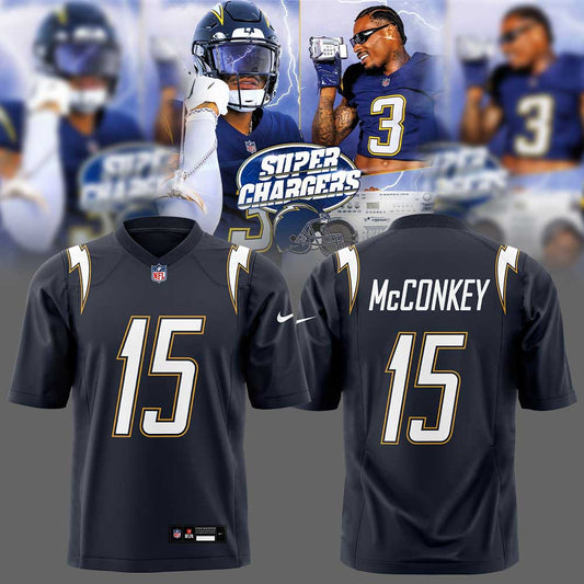 Limited Edition L.A Chargers Super Chargers Navy Uniforms 2025 Jersey Custom Name, Number For Fans
