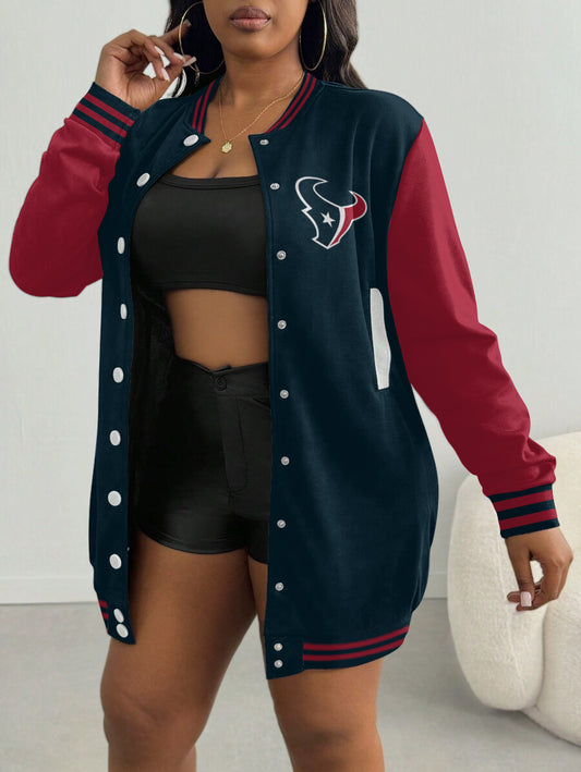 Houston Texans Women's Limited Edition Button Down Long Sleeve Jacket Dress