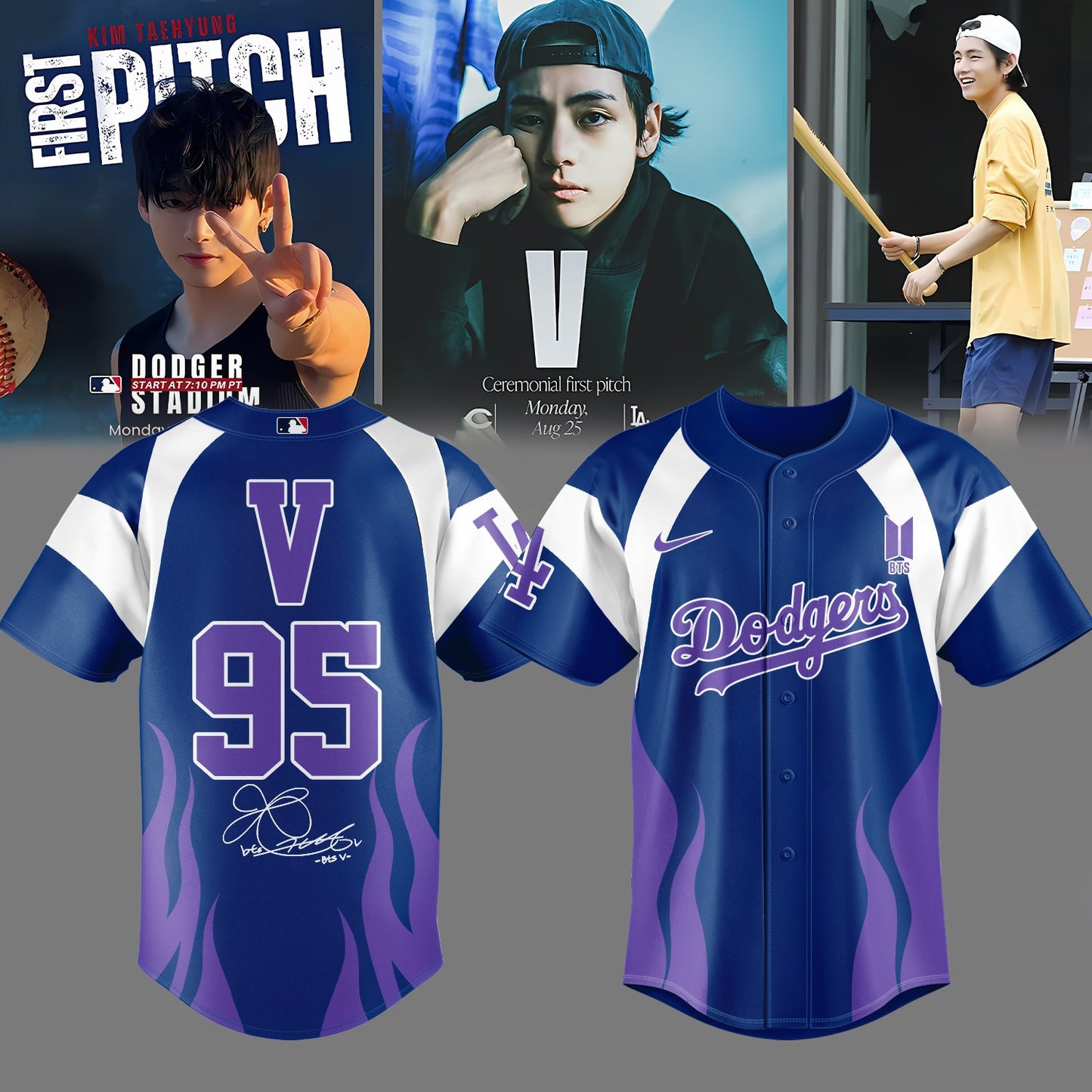 LA Dodgers x V BTS Limited Jersey 2025