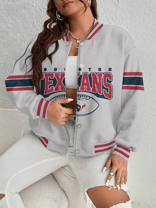 Houston Texans Women's Long Pass Full- Snap Casual Jacket