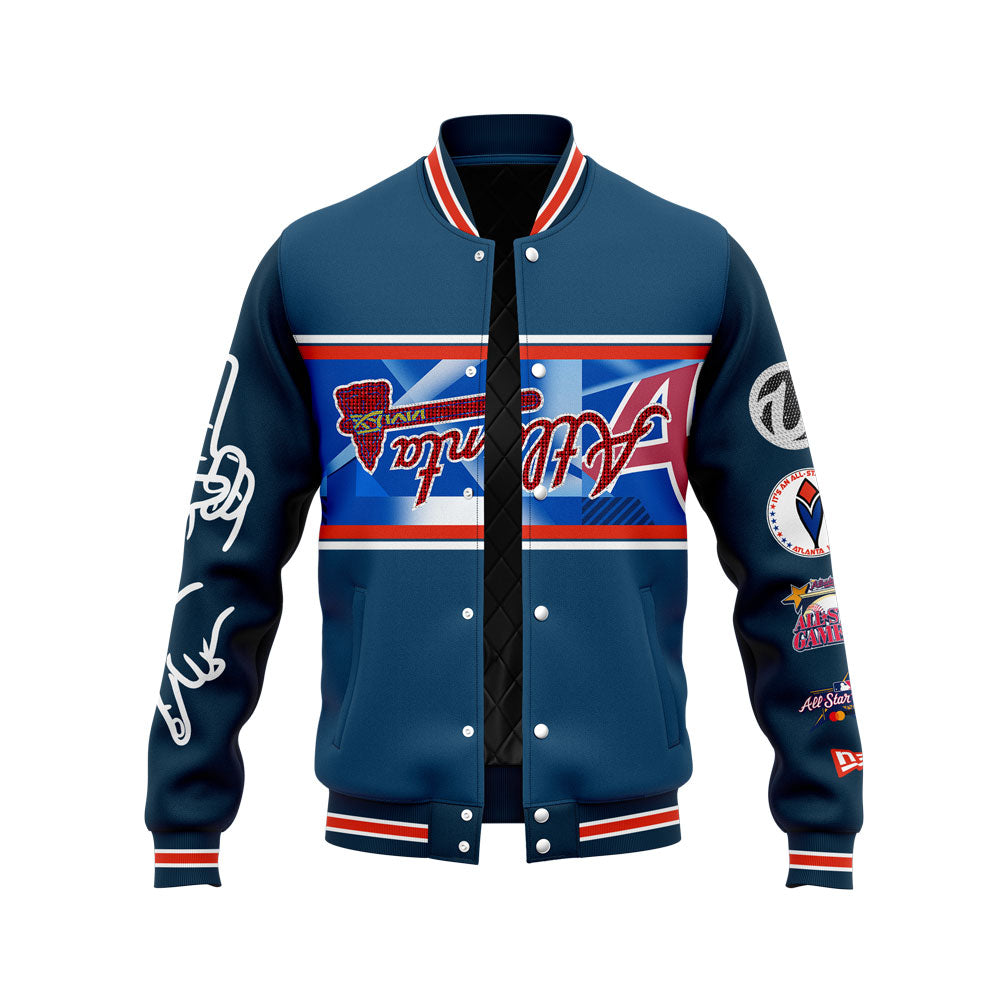 Limited Edition Atlanta Braves Peace up, A-Town Down Bomber Jacket