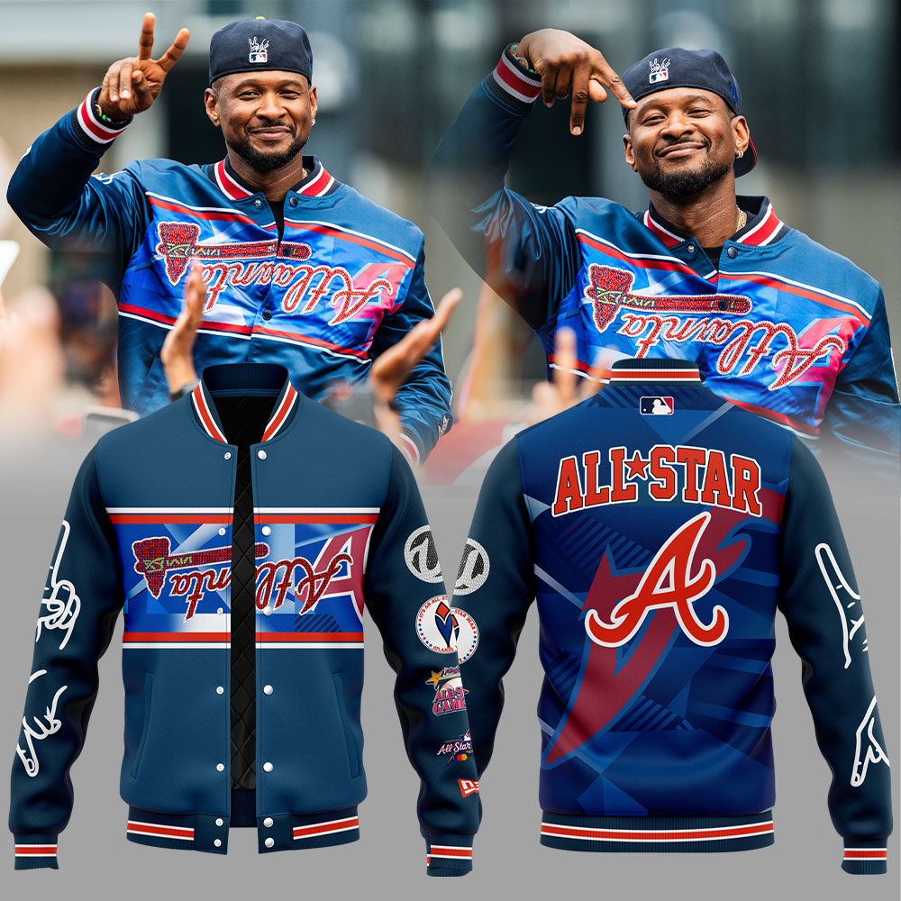 Limited Edition Atlanta Braves Peace up, A-Town Down Bomber Jacket