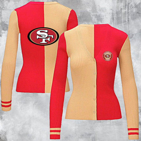Women's Cargo Sweater - Scarlet/Gold
