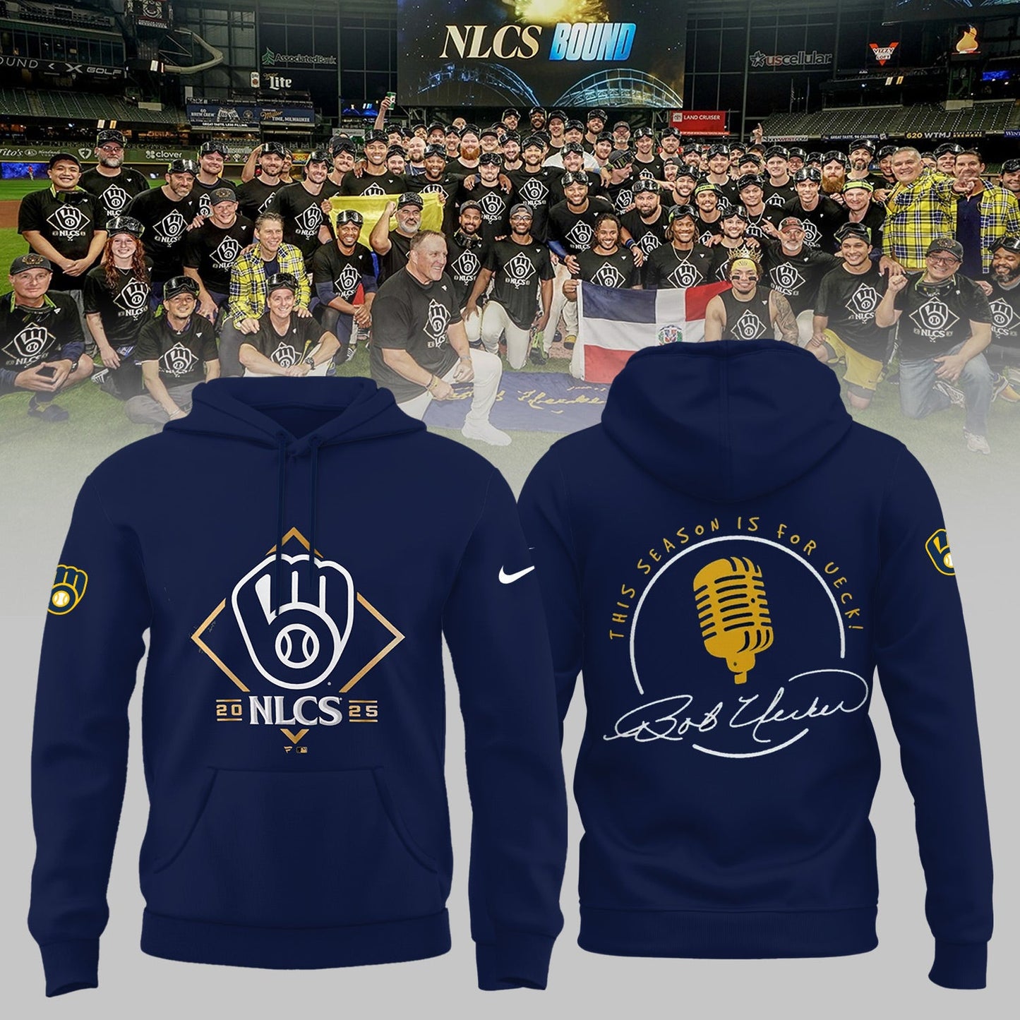 Milwaukee Brewers – 2025 NLCS BOUND, This season is for Ueck! Combo Hoodie