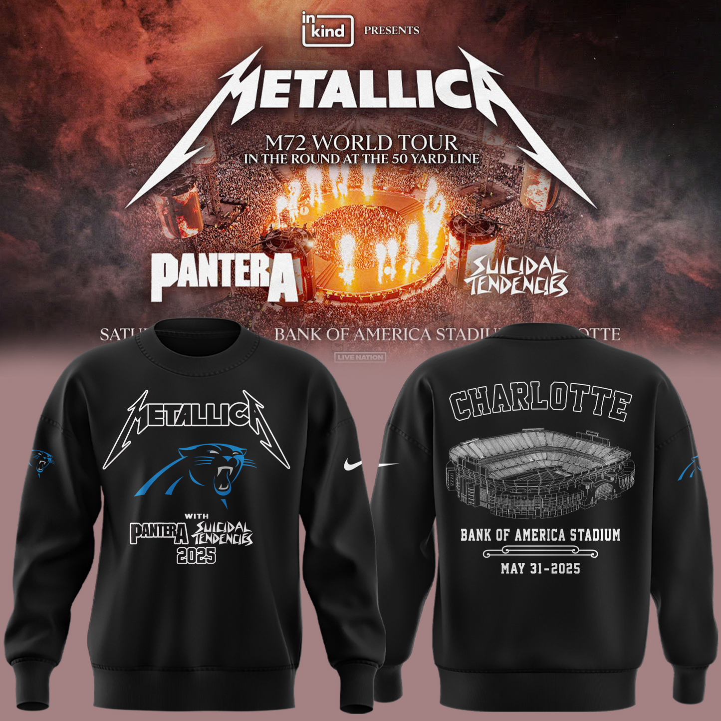 Limited Edition M72 World Tour x Carolina Panthers Black Sweat 2025