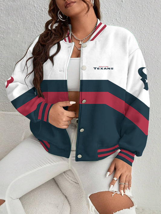 Houston Texans Women's Long Pass Full- Snap Casual Jacket
