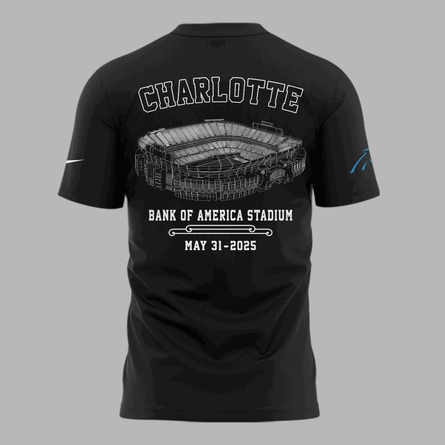 Limited Edition M72 World Tour x Carolina Panthers Black Tshirt 2025