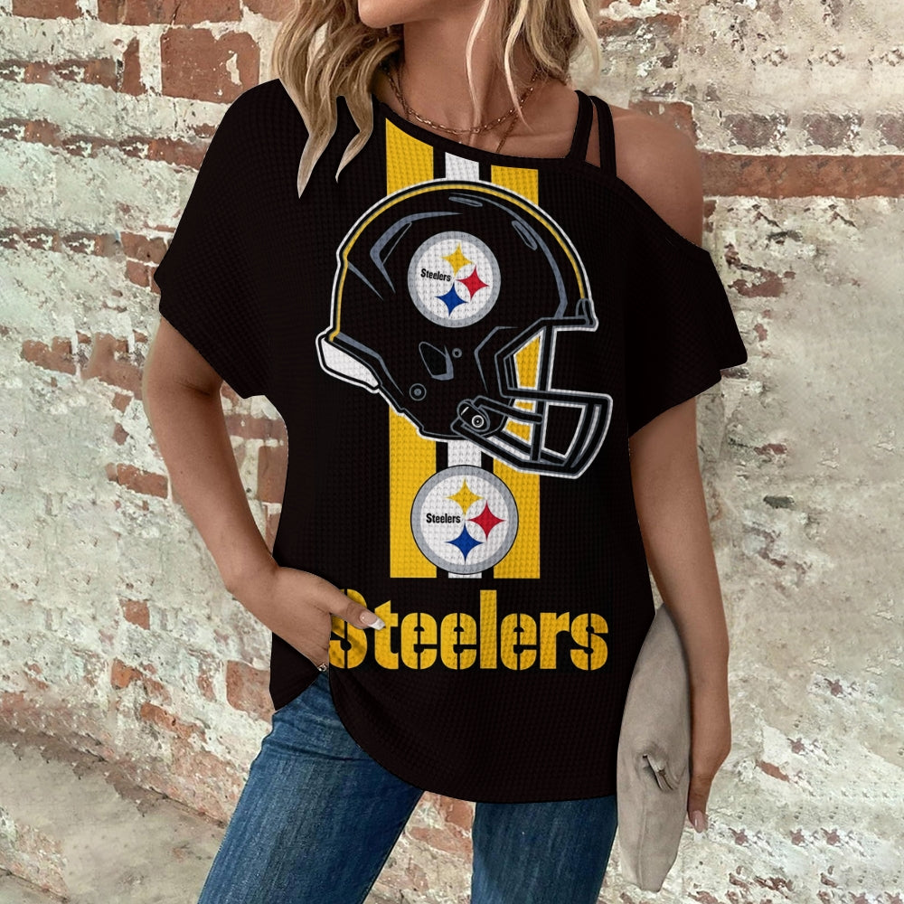 Asymmetrical Neck Short Sleeve T-Shirt