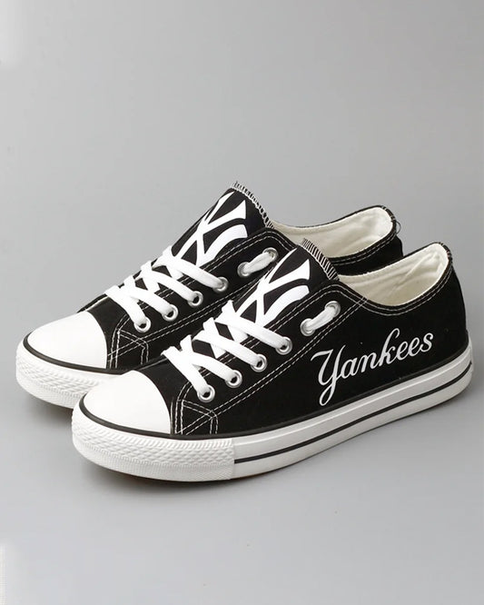 Casual printed low-top canvas shoes unisex