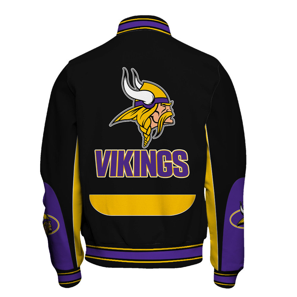 Minnesota Vikings Football Team 2025 - 26 In Sync With The Home Team Unisex Varsity Jacket