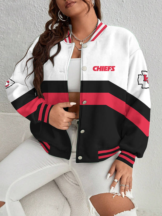 Kansas City Chiefs Women's Long Pass Full- Snap Casual Jacket