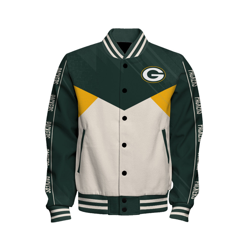 Green Bay Packers Football Team 2025 - 26 Personality, Outstanding Unisex Varsity Jacket