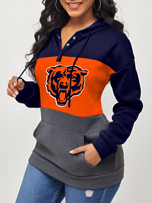 Women's Colorblock Drawstring Hoodie