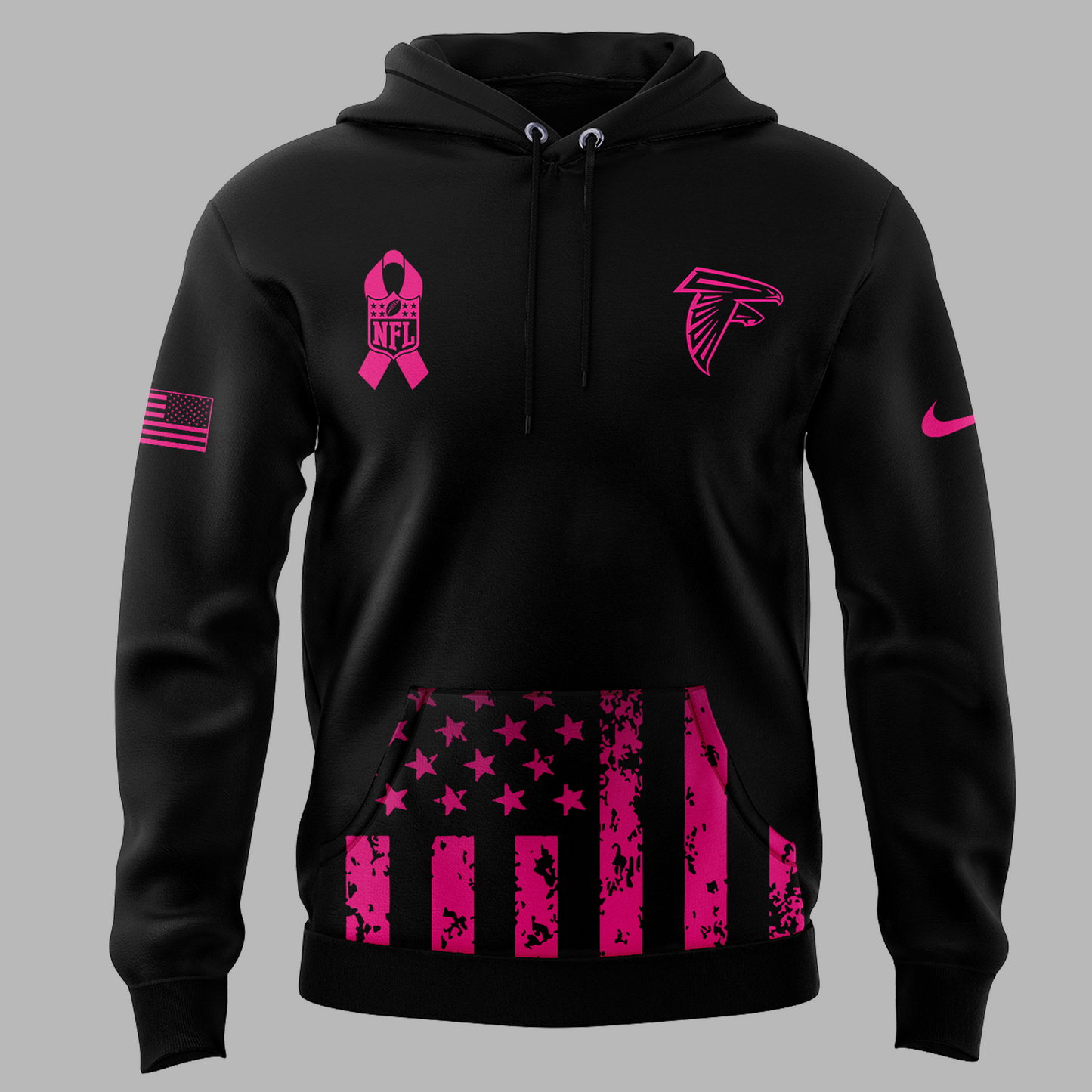 Atlanta Falcons Breast Cancer Awareness Hoodie 2025