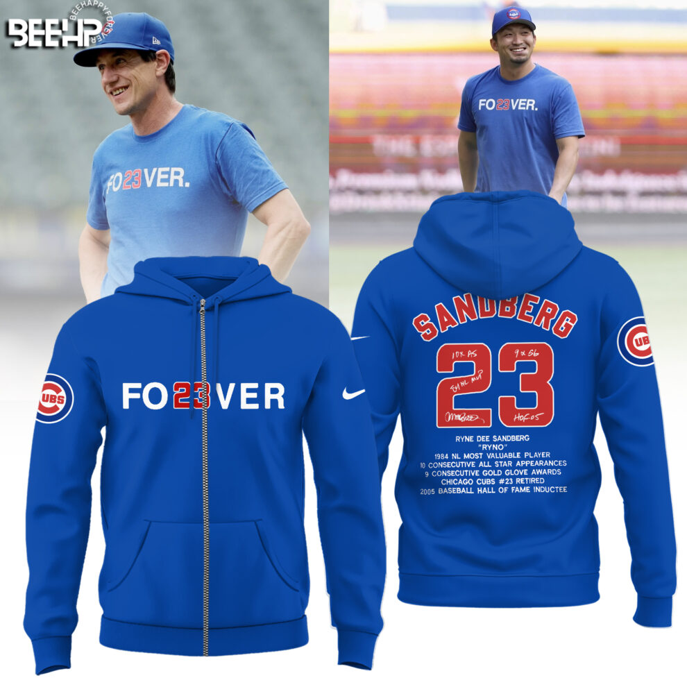 R.I.P Ryne Sandberg Forever 23 Zip Hoodie