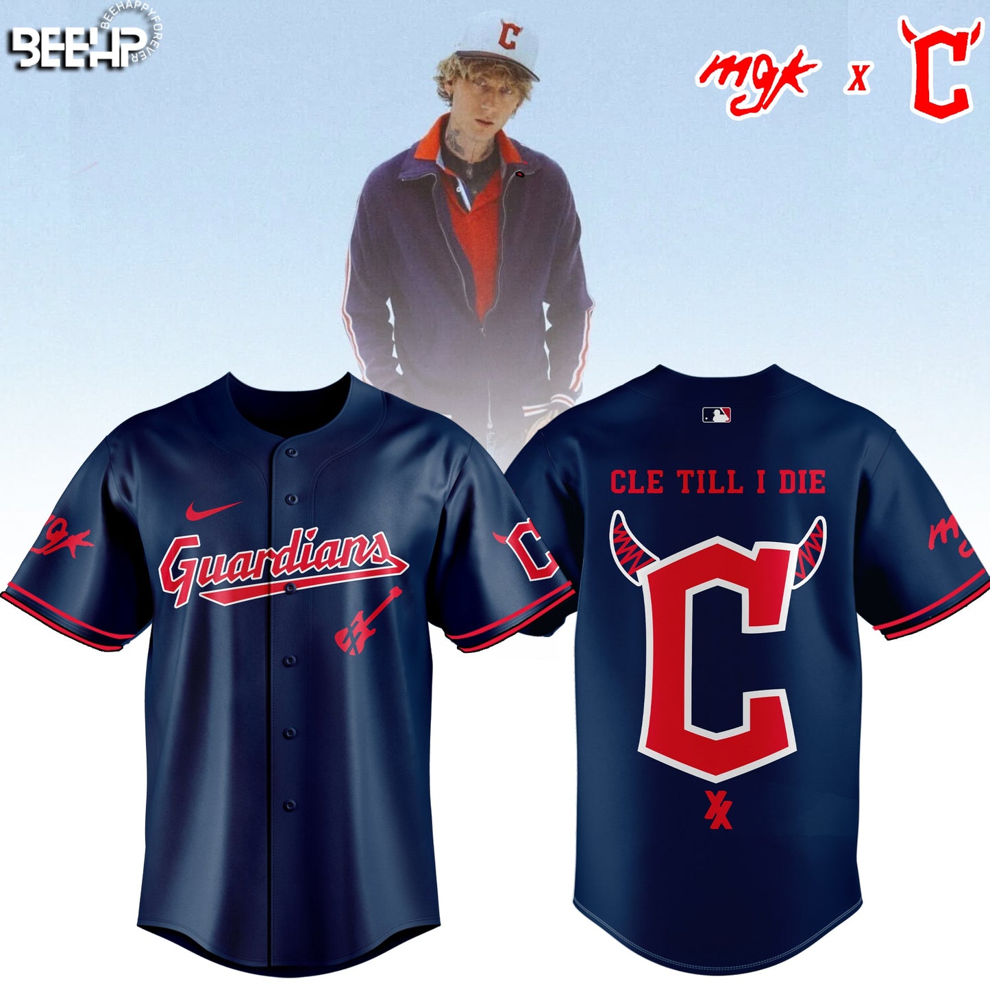 Cleveland Guardians x Mgk 2025 Limited Edition Jersey
