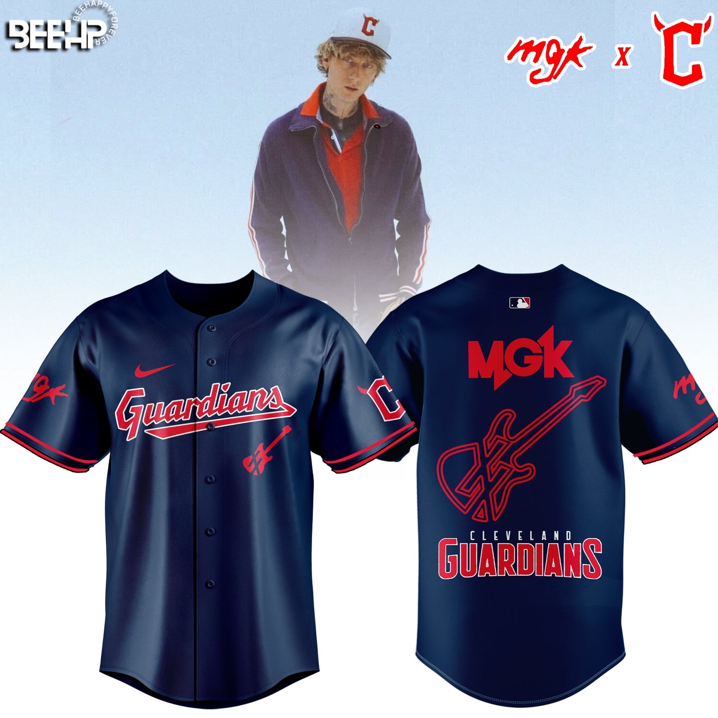 Cleveland Guardians x Mgk 2025 Limited Edition Jersey