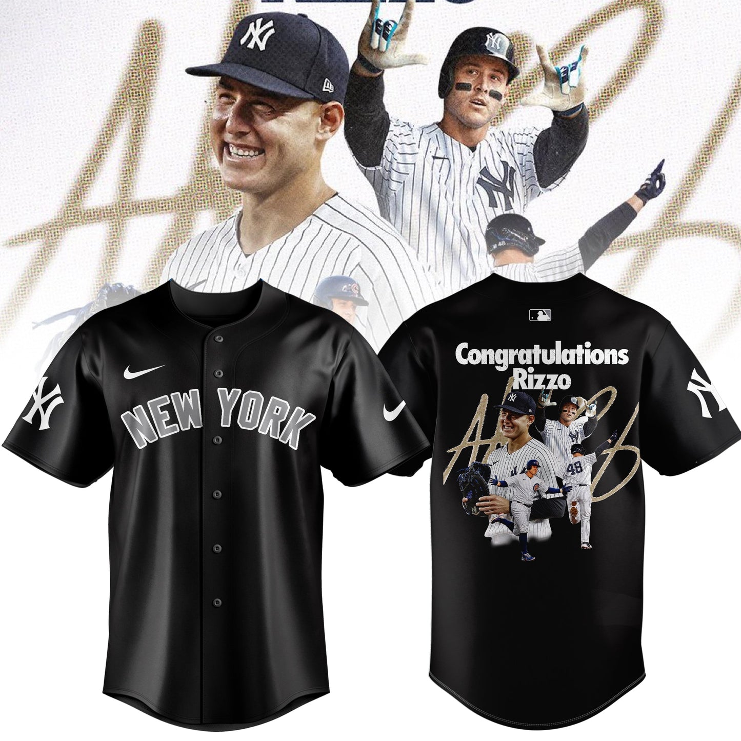 New York Yankees Legend Anthony Rizzo Limited Edition Baseball Jersey