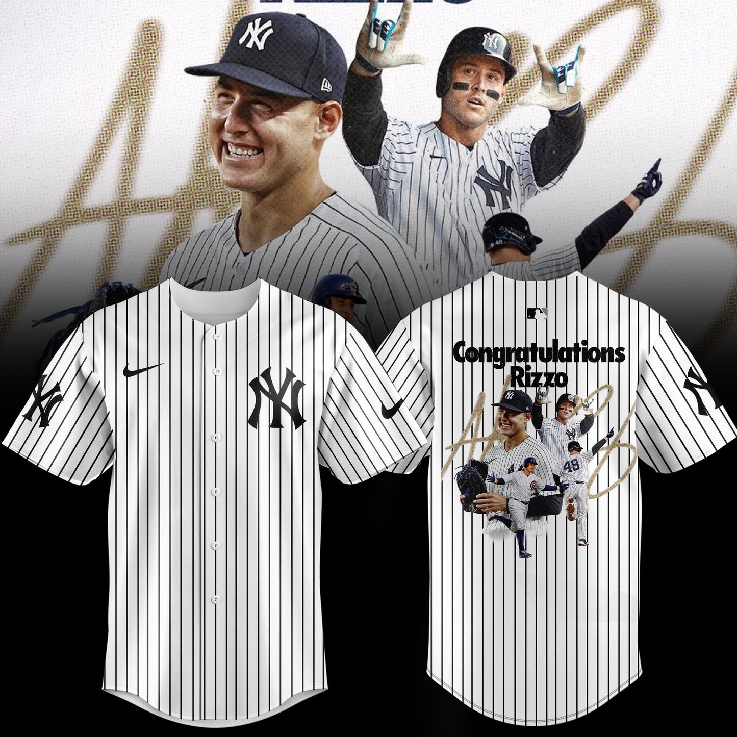 New York Yankees Legend Anthony Rizzo Limited Edition Baseball Jersey