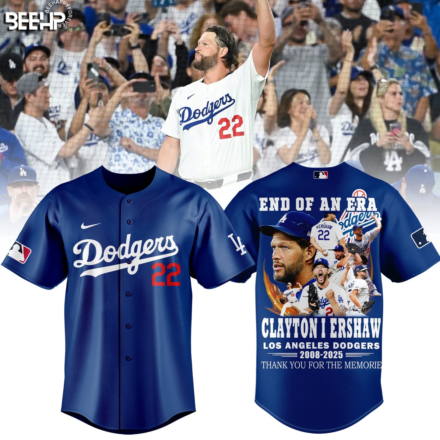 Los Angeles Dodgers Thank You Clayton Kershaw Limited Edition Jersey