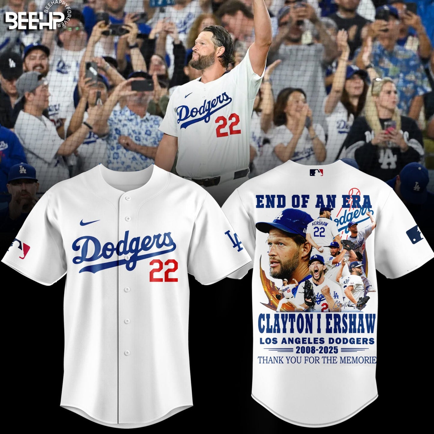 Los Angeles Dodgers Thank You Clayton Kershaw Limited Edition Jersey