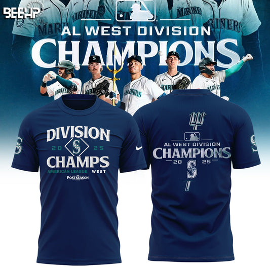 Seattle Mariners AL West Division Champions Locker Room Tshirt