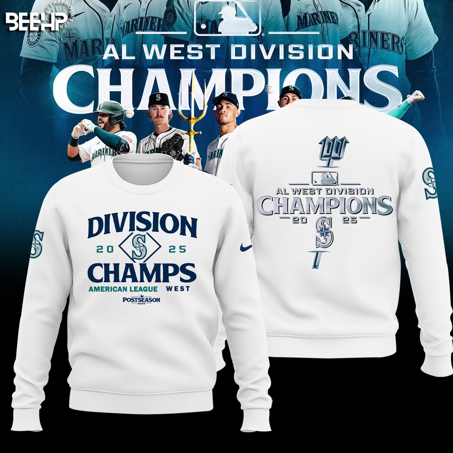 Seattle Mariners 2025 AL West Division Champions Limited Edition Sweat