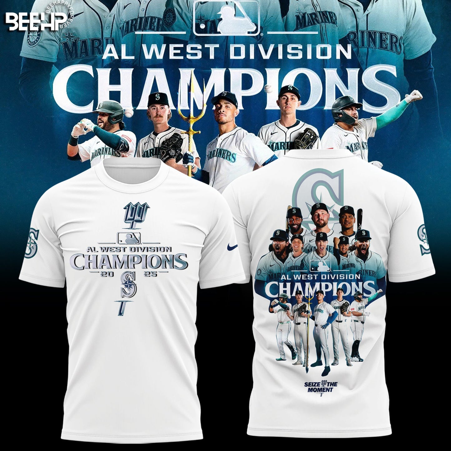 Seattle Mariners AL West Division Champions Locker Room Tshirt